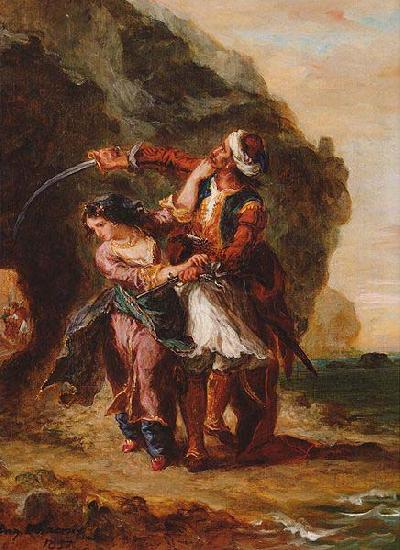 Eugene Delacroix Bride of Abydos France oil painting art